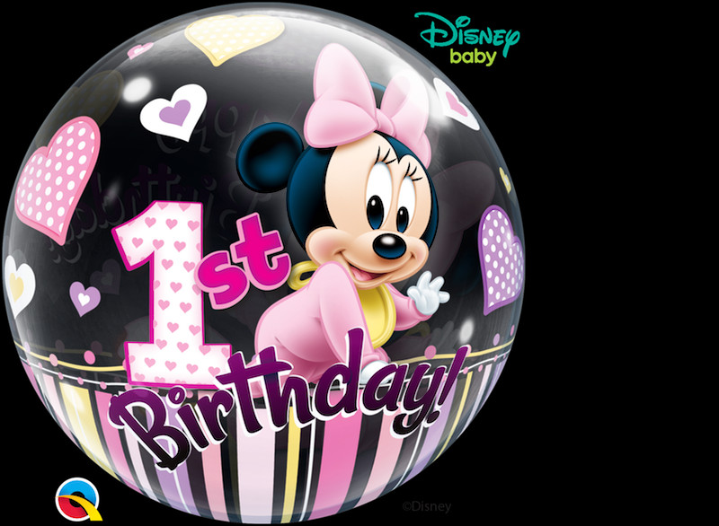 Minnie Mouse Happy First Birthday Clipart (800x586), Png Download