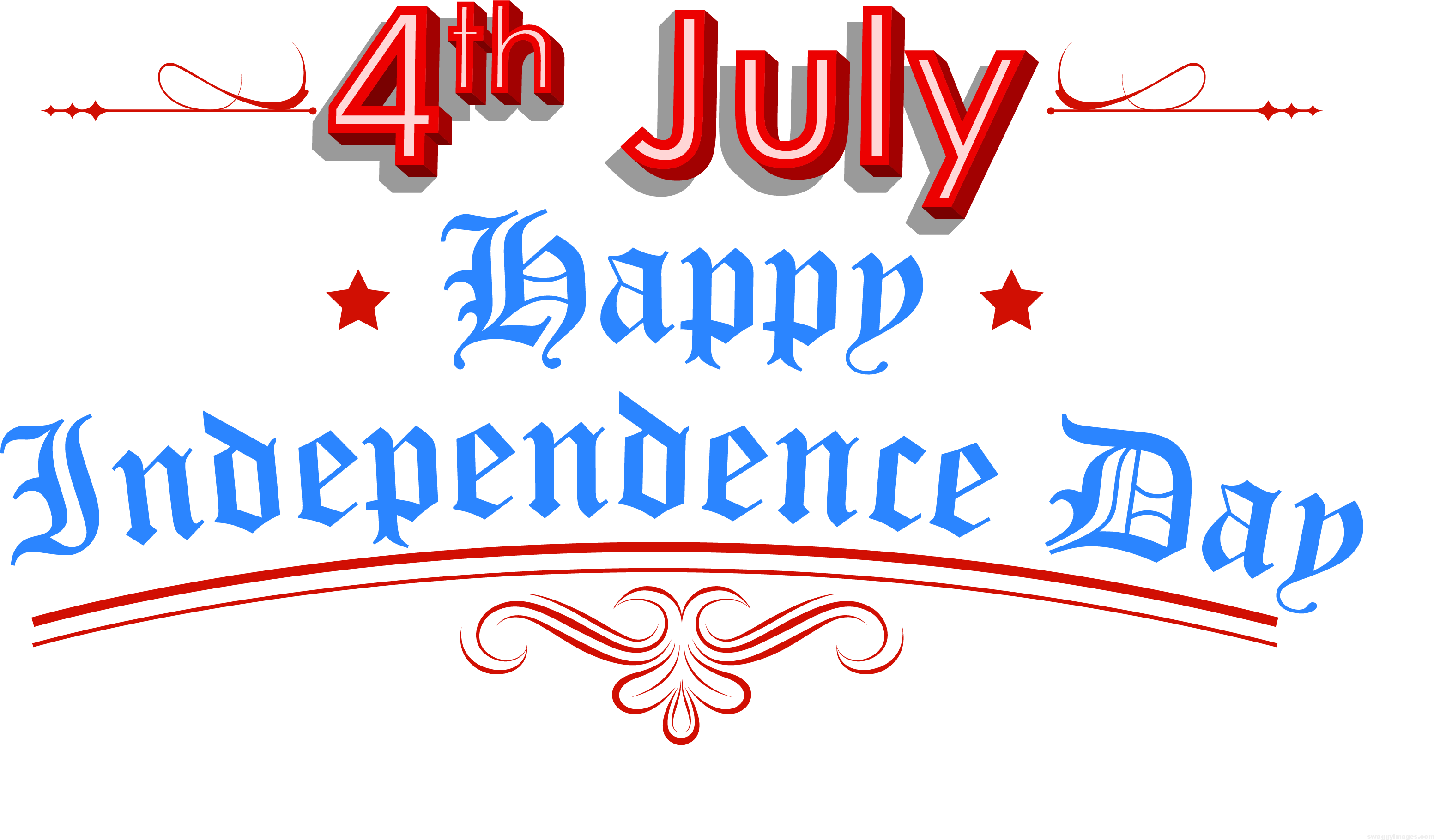 Independence Day Pic Art - Happy July 4th 2017 Clipart (3105x1820), Png Download