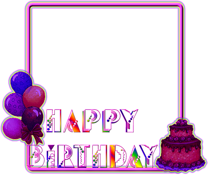 Frame Happy Birthday Png Clipart (900x600), Png Download
