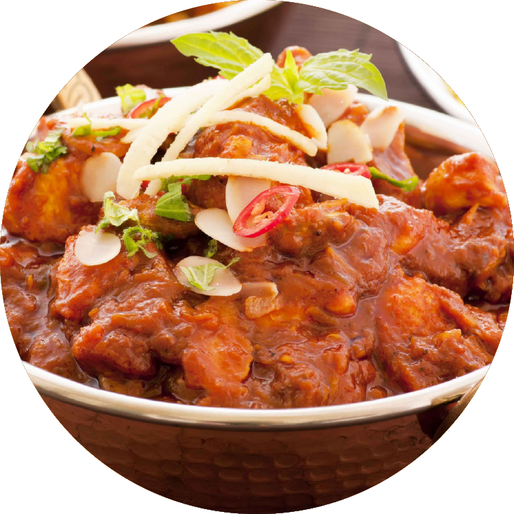 Kadai Chicken - Spicy Tangy Kadai Chicken Clipart (750x750), Png Download