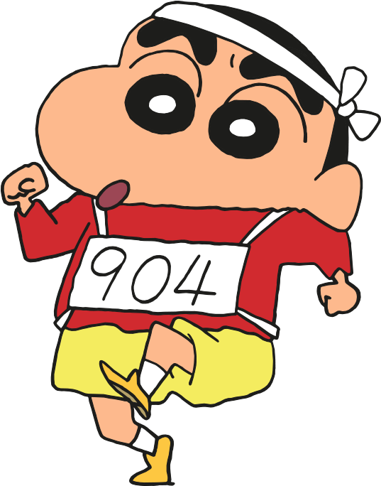 蠟筆小新25週年 2016春日部動感運動會 - 蠟筆 小 新 跑步 Clipart (600x700), Png Download