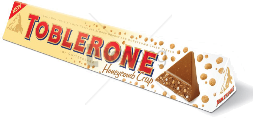 Free Png Jumbo Toblerone Chocolate Bar - Toblerone Honeycomb Crisp Clipart (850x396), Png Download