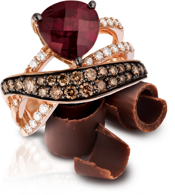 In Every Le Vian® Design, You See The Rarity And Cut - Chocolate Rings Jewellery Design Png Transparent Clipart (745x701), Png Download