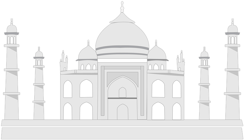 Tajmahal, Taj, India, Tajmahal Sketch, Mahal - English Essay On Taj Mahal Clipart (960x600), Png Download