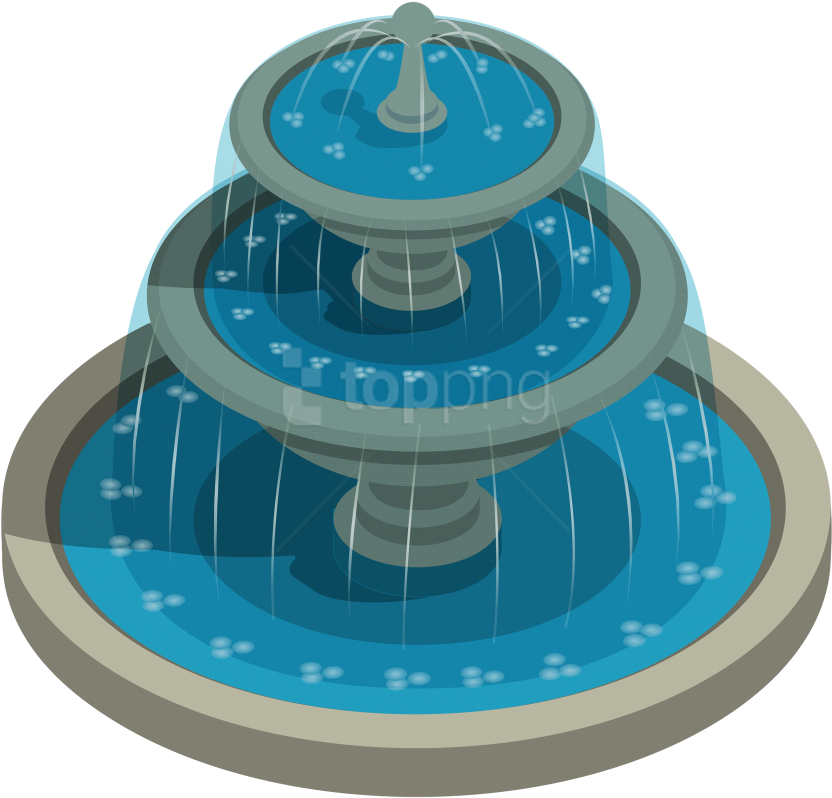 Free Png Download Round Water Fountain Clipart Png - Fountain Clipart Png Transparent Png (851x815), Png Download