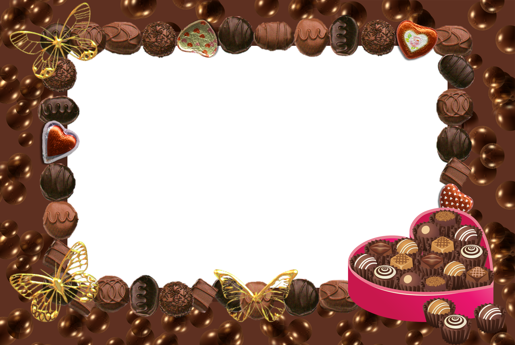 Clipart Frame Chocolate - Chocolate Frames Png Transparent Png (1795x1205), Png Download