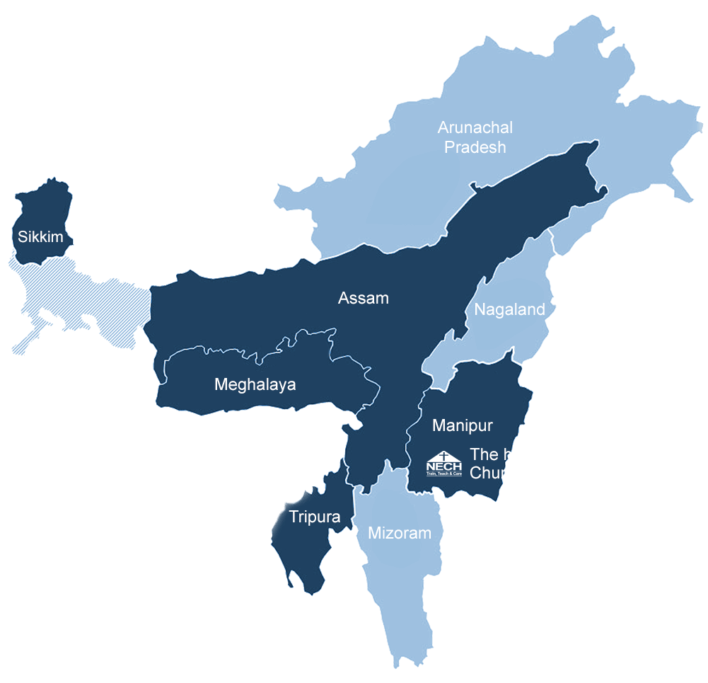 North East India - North East India Map Png Clipart (1100x1000), Png Download