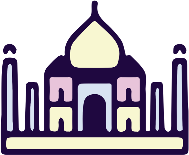 By Nina Garman Taj Mahal Clipart (669x669), Png Download