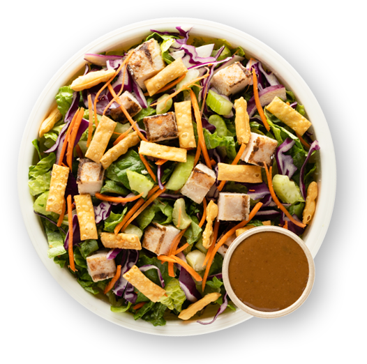 Thai Chicken Crunch Salad - Corelife Spicy Thai Chicken Clipart (612x535), Png Download