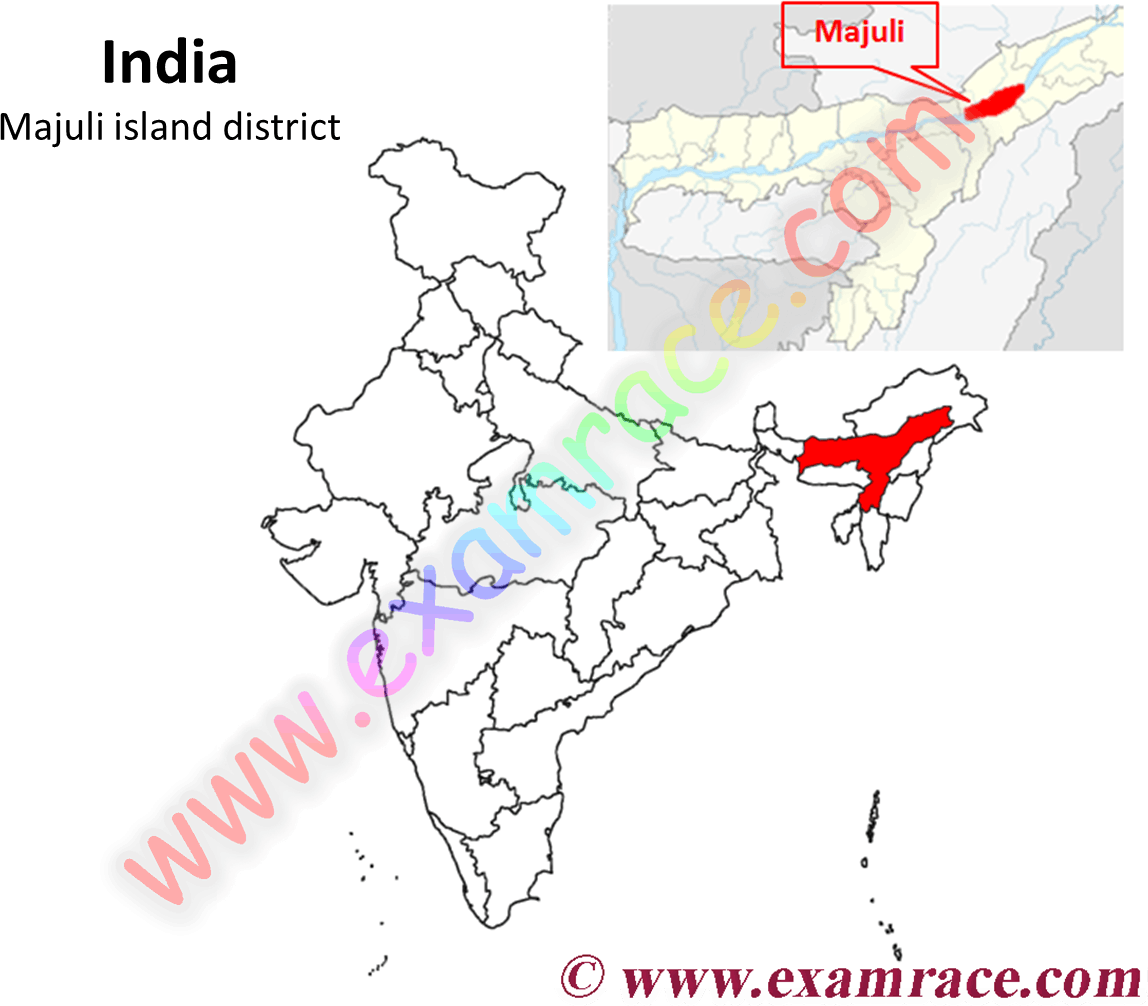 Majuli Island District Location On India Map - Graphic Design Clipart (1148x1006), Png Download