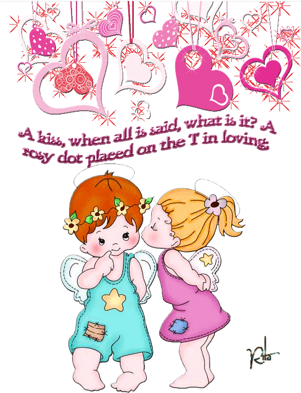 Happy Kiss Day - Animated Happy Kiss Day Clipart (600x800), Png Download
