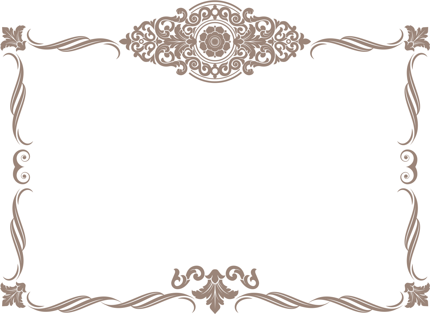 Academic Certificate Vintage Border Material - Certificate Of Appreciation In Catering Clipart (1400x1400), Png Download