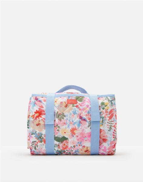 Joules Water Resistant Fold Up Printed Picnic Rug White - Handbag Clipart (600x600), Png Download