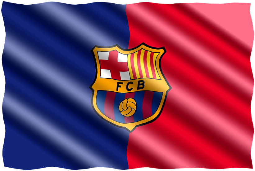 Football, International, Flag, Spain, Fc Barcelona - Fc Barcelona Clipart (960x640), Png Download