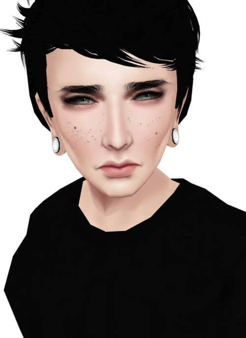Imvu Boys Blue Eyes Clipart (500x688), Png Download