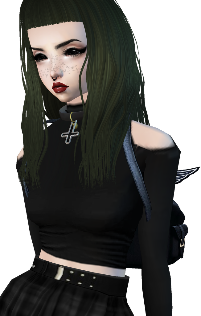 I Started Using Imvu Again Yesterday, I Still Had Loads - Goth Subculture Clipart (744x1024), Png Download