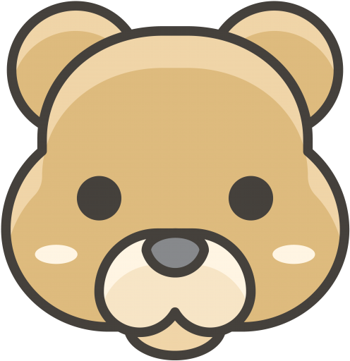 Bear Face Emoji Icon - Vector Graphics Clipart (866x650), Png Download