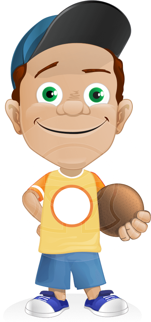 Benjamin Cap - Cartoon Characters Playing Sports Clipart (744x1060), Png Download