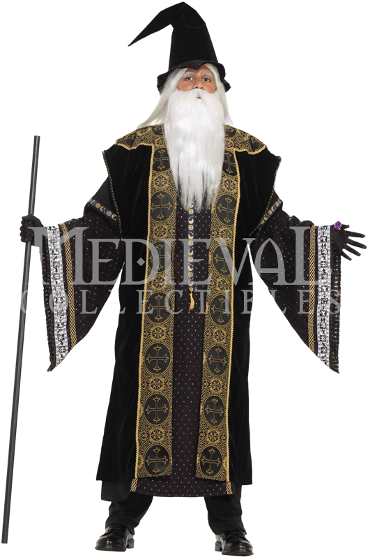 Men's Wizard Costume - ハロウィン 仮装 魔法使い 男 Clipart - Large Size Png Image ...