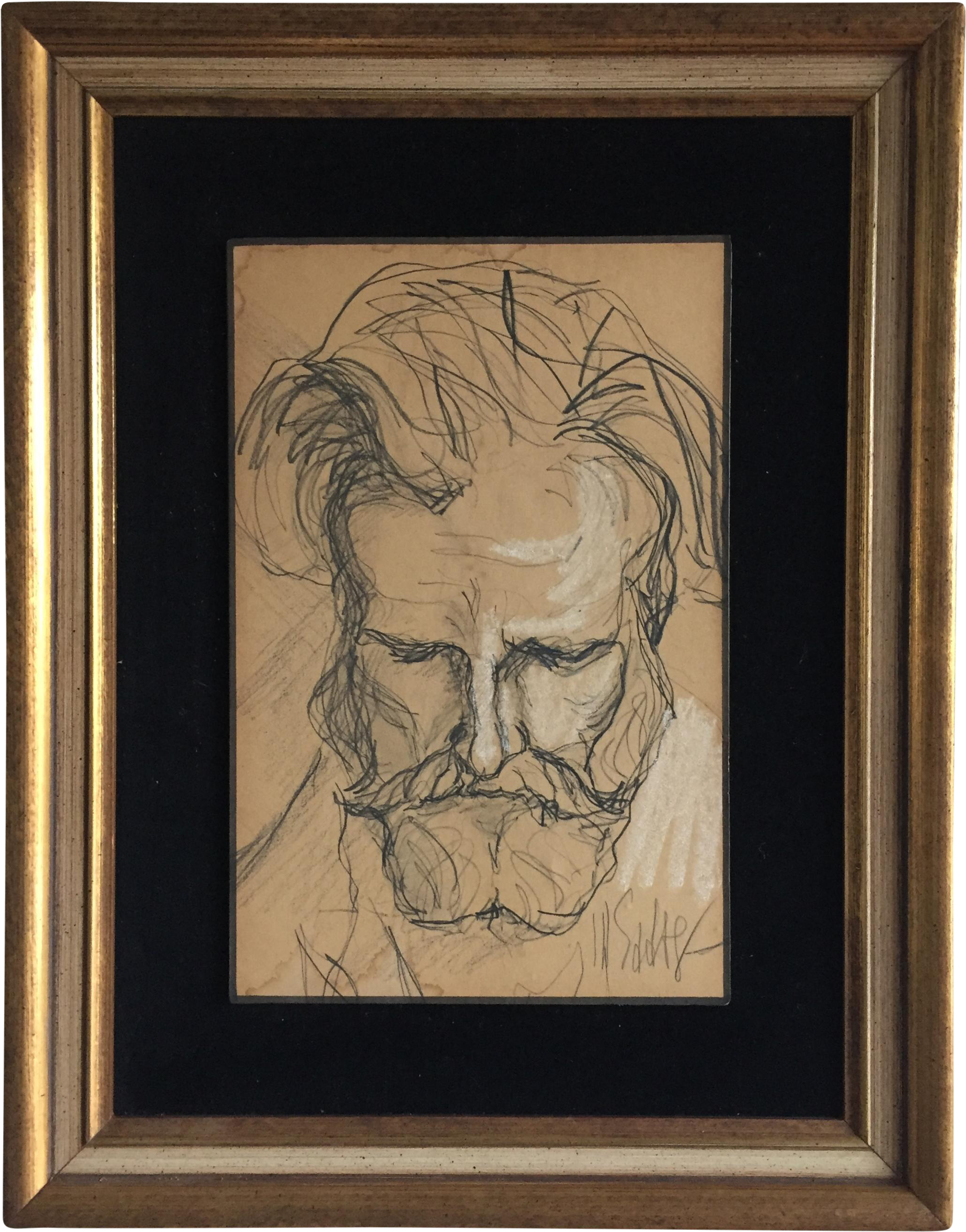 Beard Drawing Vintage - Picture Frame Clipart (2291x2922), Png Download