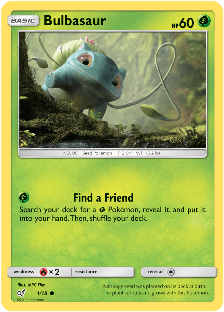 Pokemon Tcg Detective Pikachu Bulbasaur - Pokemon Detective Pikachu Tcg Bulbasaur Clipart (819x1114), Png Download