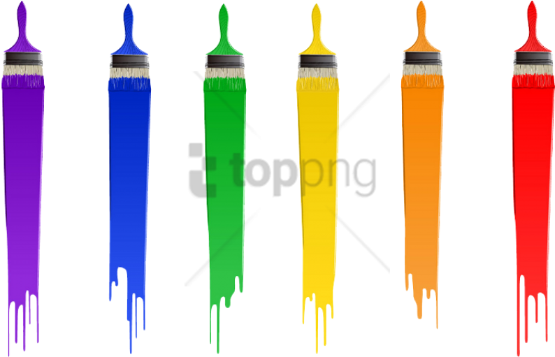 Free Png Download Holi Color Happy Holi Holi Rangoli - Paint Brush Clipart (850x646), Png Download