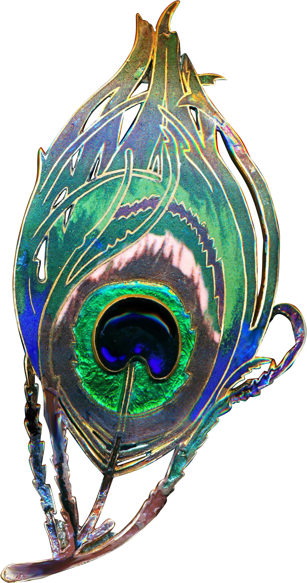 Peacock Feathers, Art Nouveau, Brooch, Jewelry, Jewellery - Visual Arts Clipart (1896x1896), Png Download