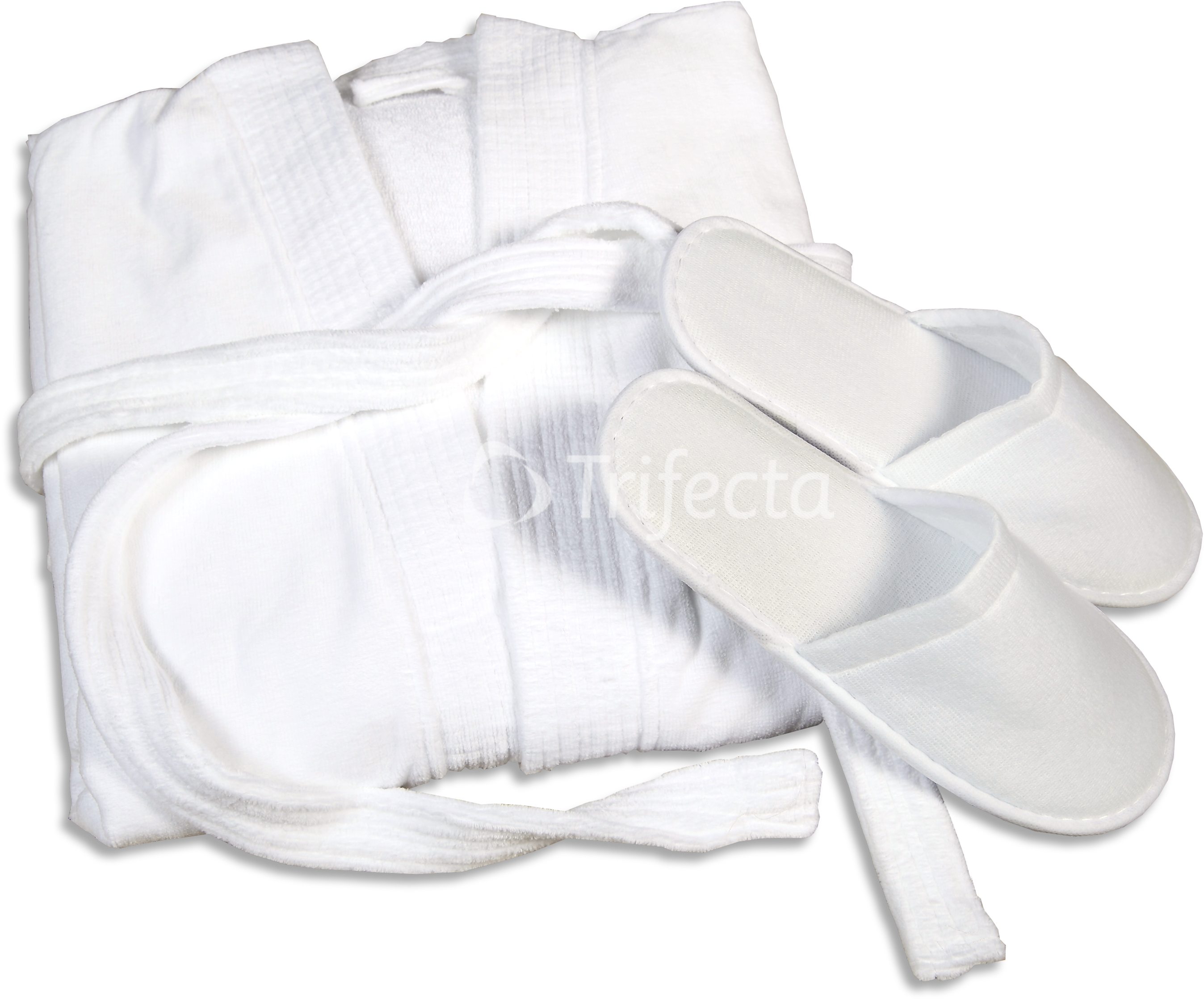 Robes And Slippers - Hotel Bathrobe And Slippers Clipart (3355x2396), Png Download