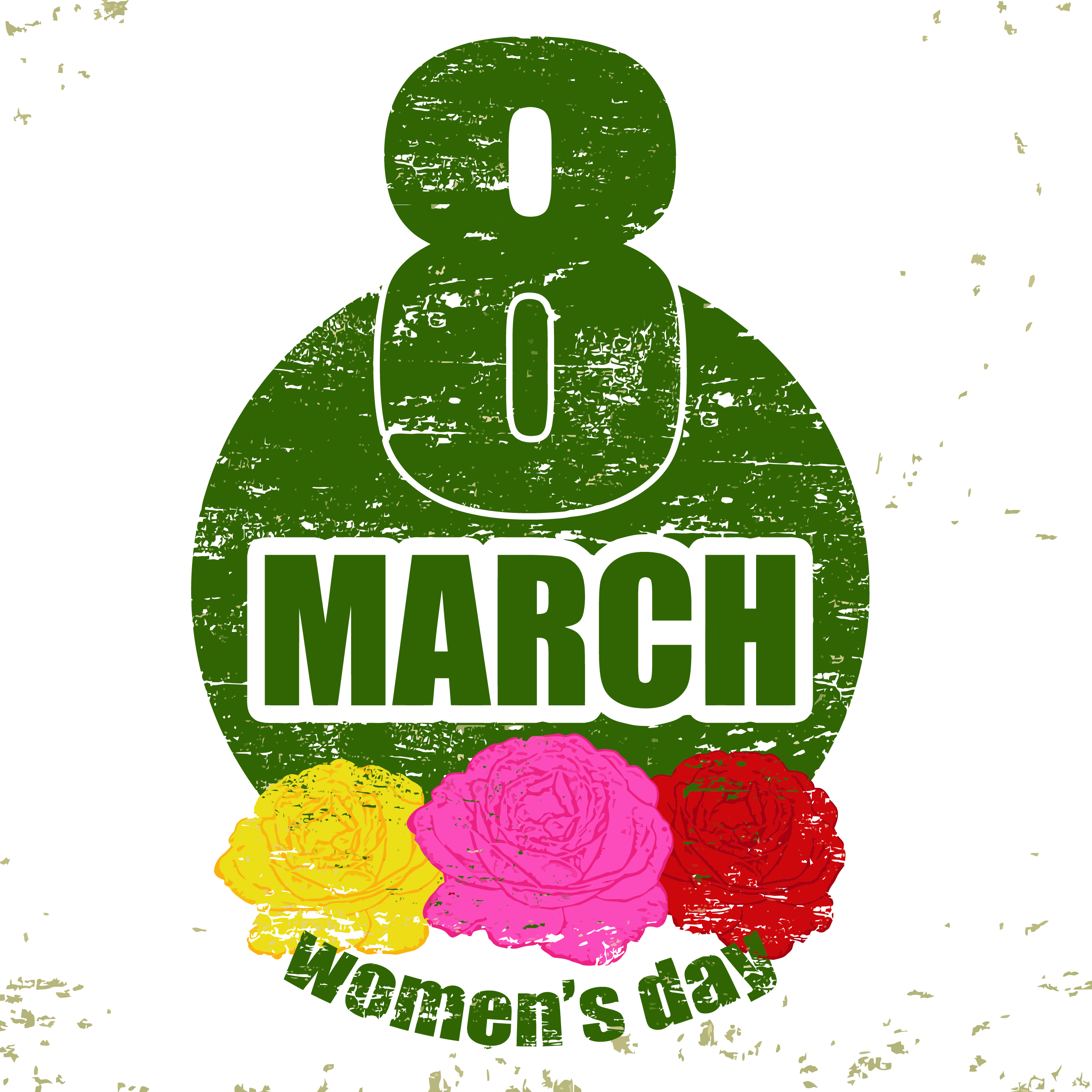 International Woman March Women S Background Transprent - Poster Vintage International Women's Day Clipart (2604x2604), Png Download