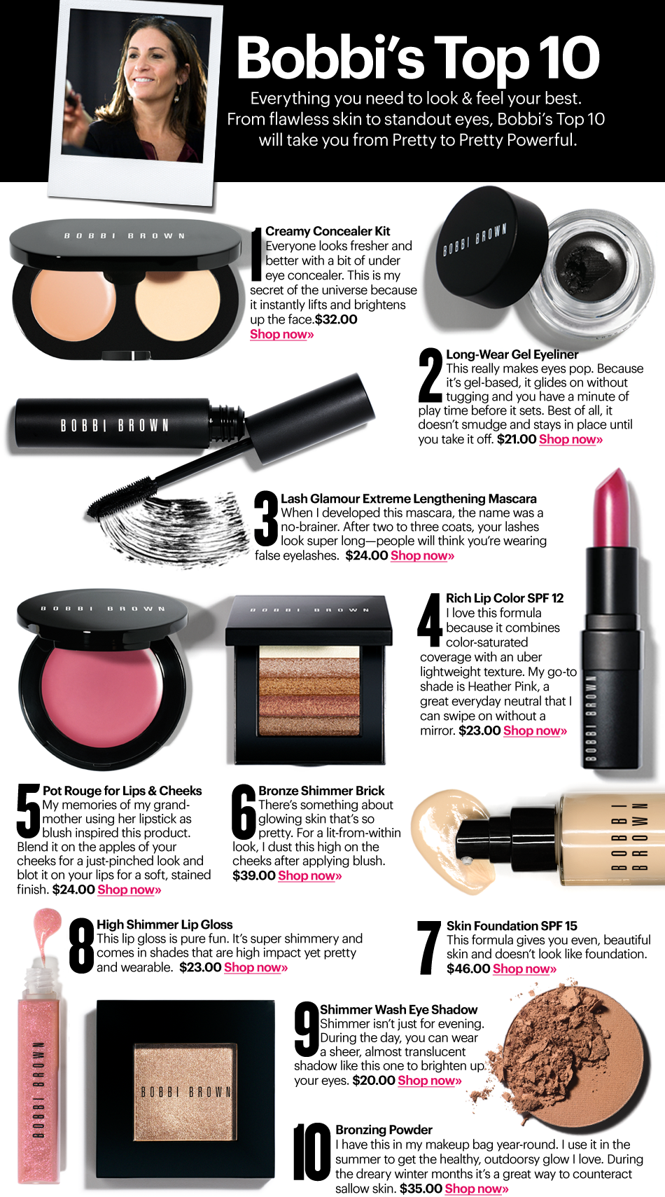 Bobbi Brown's Top 10 Products For Your Basic Cosmetics - Must Have Bobbi Brown Makeup Clipart (950x1709), Png Download