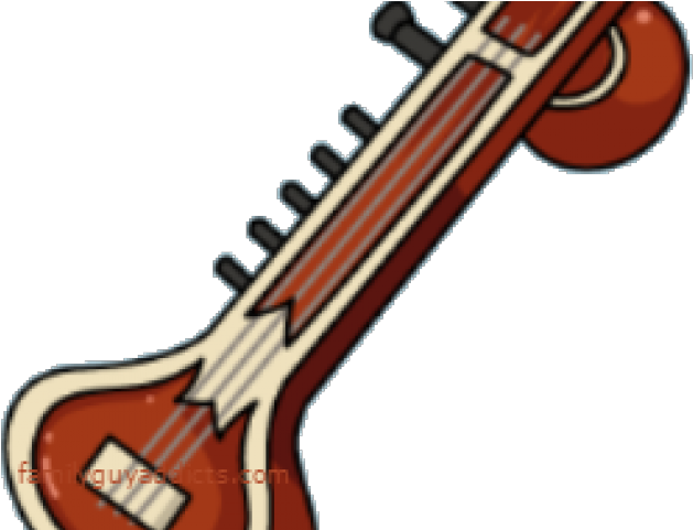 Bass Guitar Musical Tiple Clip Art Sitar - Clipart Of Sitar - Png Download (640x480), Png Download