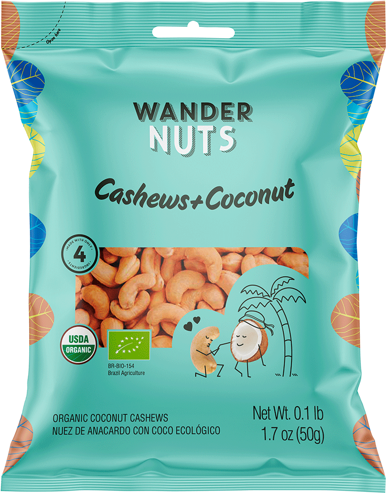 Organic Dry Roasted Cashews, Organic Shredded Coconut, - Cashew Clipart (851x1042), Png Download