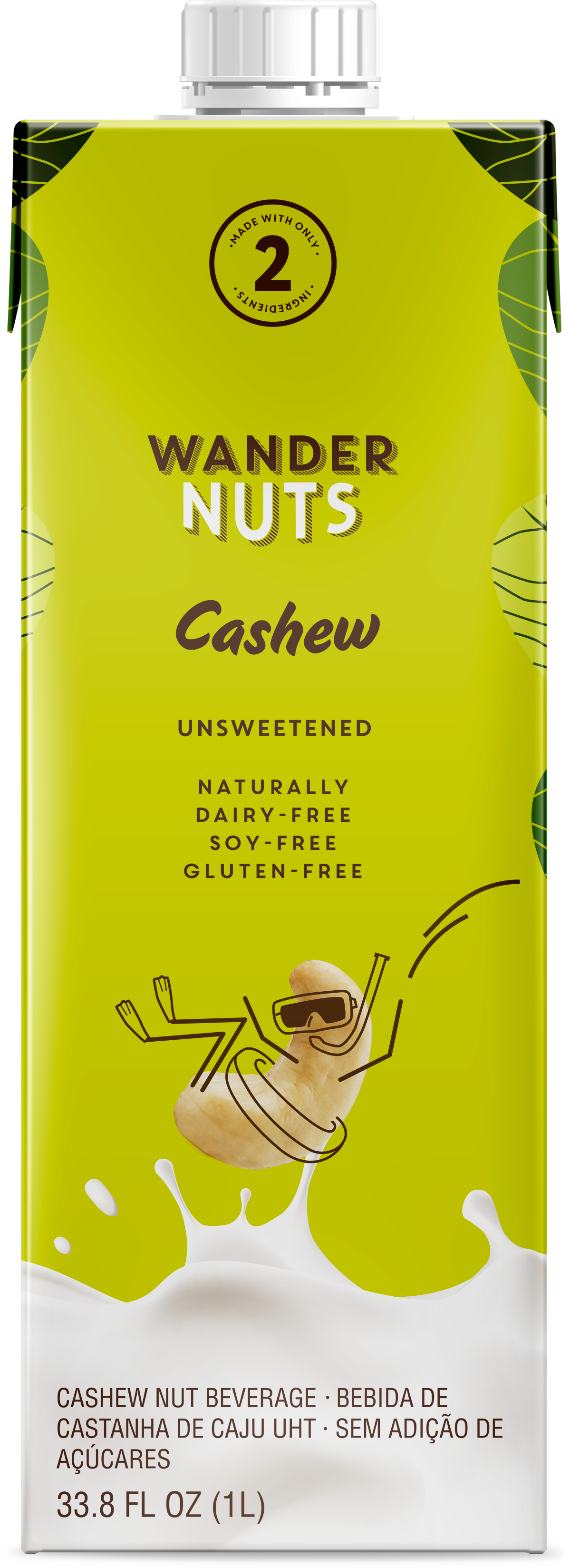 Cashew Nut Beverage - Leite De Castanha De Caju Com Coco Clipart (1920x3840), Png Download