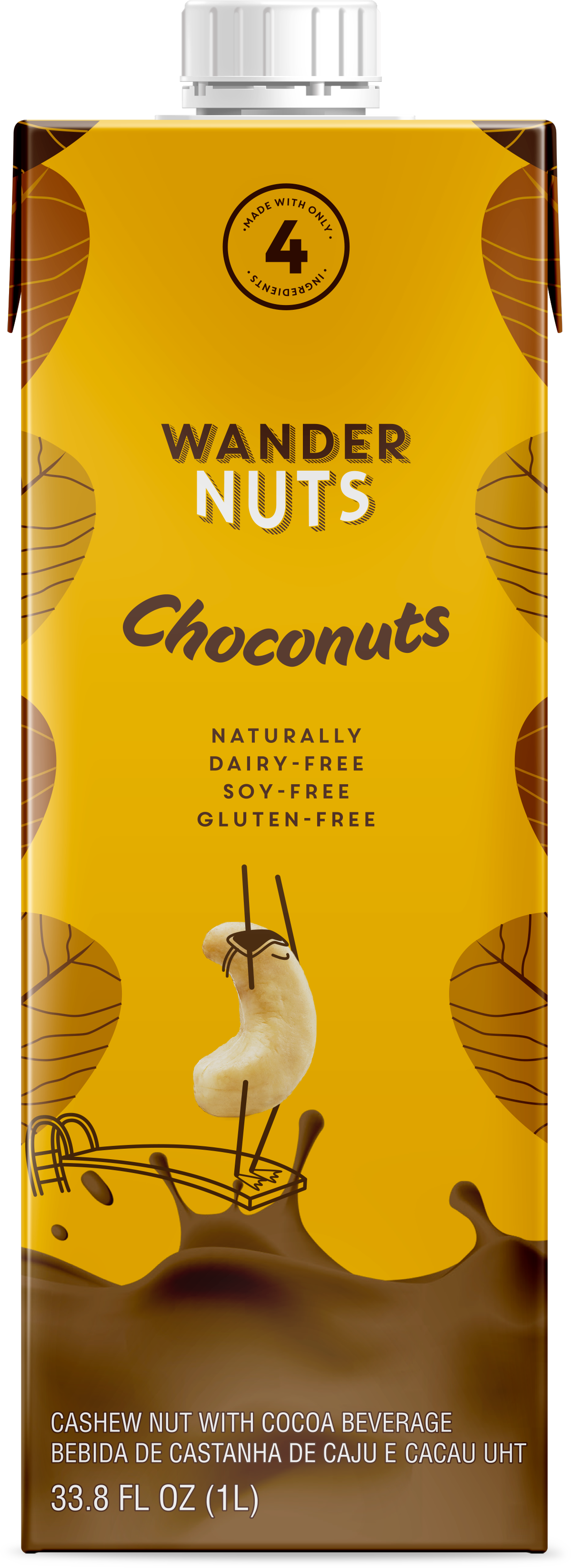 Cashew Nut With Cocoa Beverage - Poster Clipart (1920x3840), Png Download