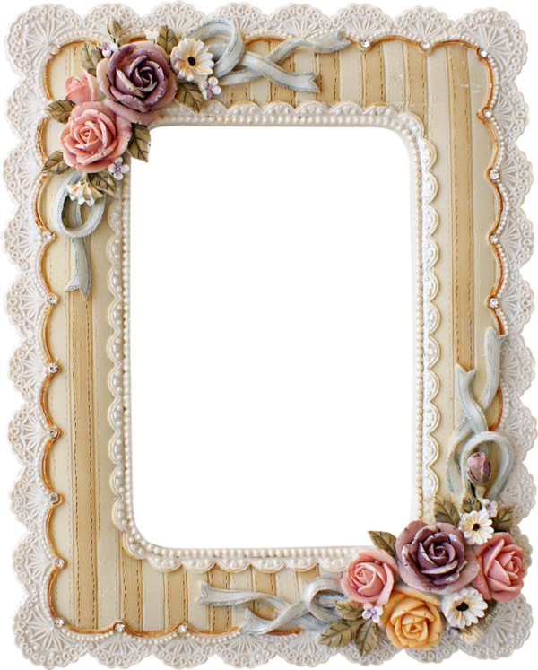 Pin By Delmar Designs On Frames - Background Transparent Flower Frame And Borders Clipart (600x747), Png Download