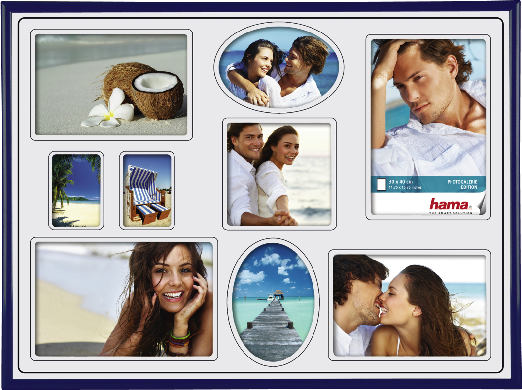 "madrid" Plastic Frame Gallery, Blue, 30 X 40 Cm - Picture Frame Clipart (1100x1100), Png Download