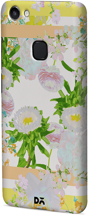 Dailyobjects Floral Frame Collage Case Cover For Vivo - Mobile Phone Case Clipart (900x900), Png Download