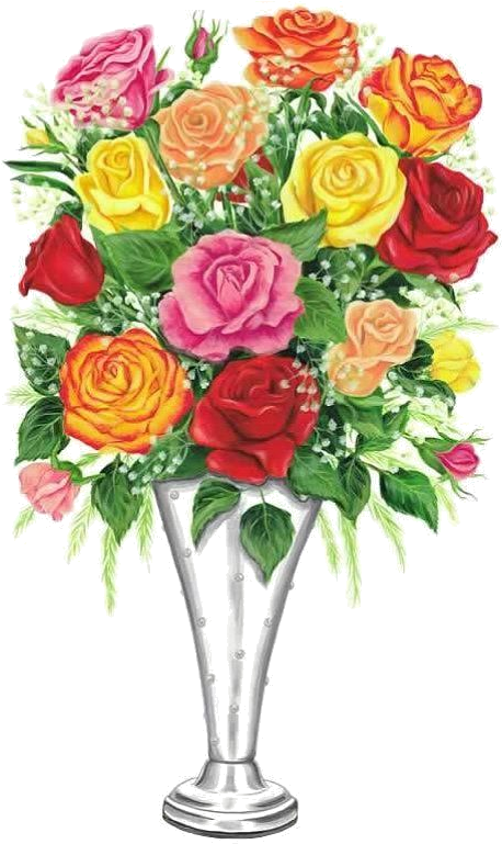 Roses,pink,roze,rosa, Flower Vase Design, Flower Crafts, - Garden Roses Clipart (471x768), Png Download