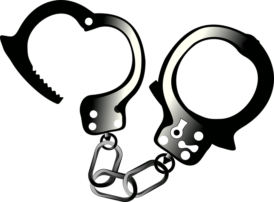 Chain Clipart Handcuff - Hand Cuff Clip Art - Png Download (960x706), Png Download