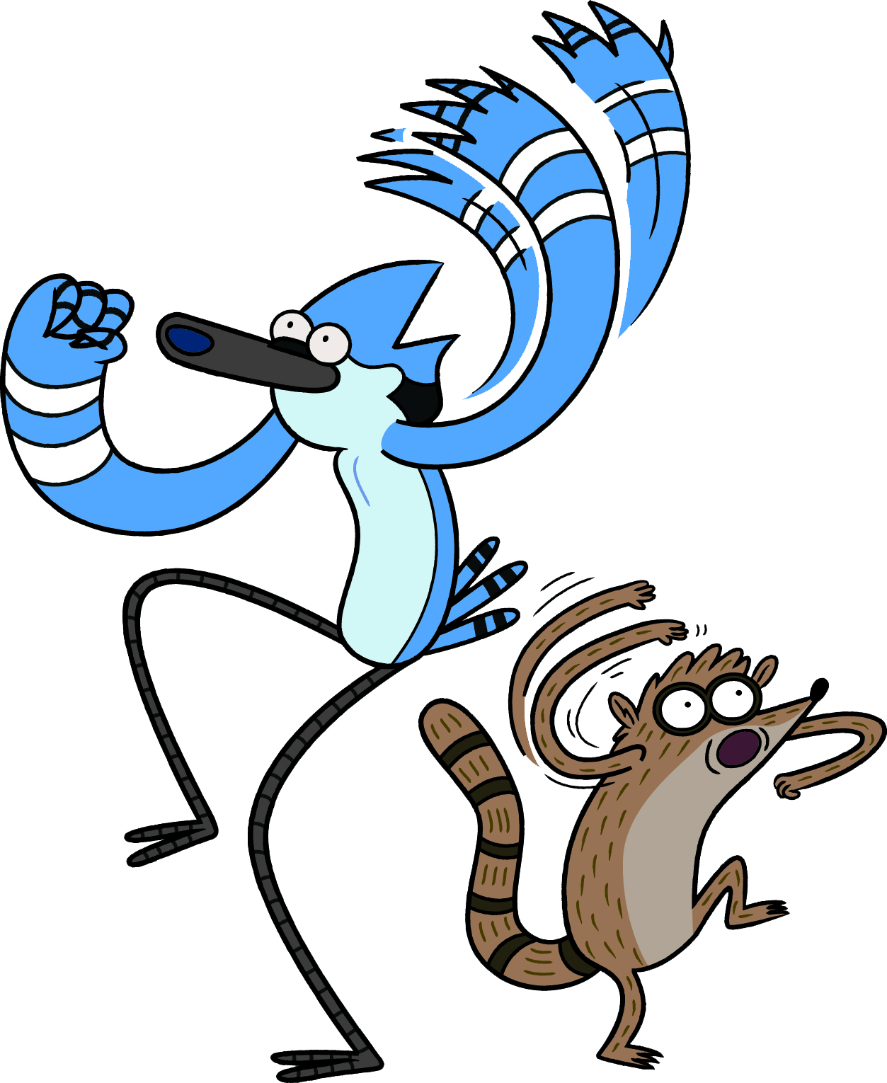 Adventure Time Watch Online - Regular Show Mordecai And Rigby Clipart (1253x1530), Png Download