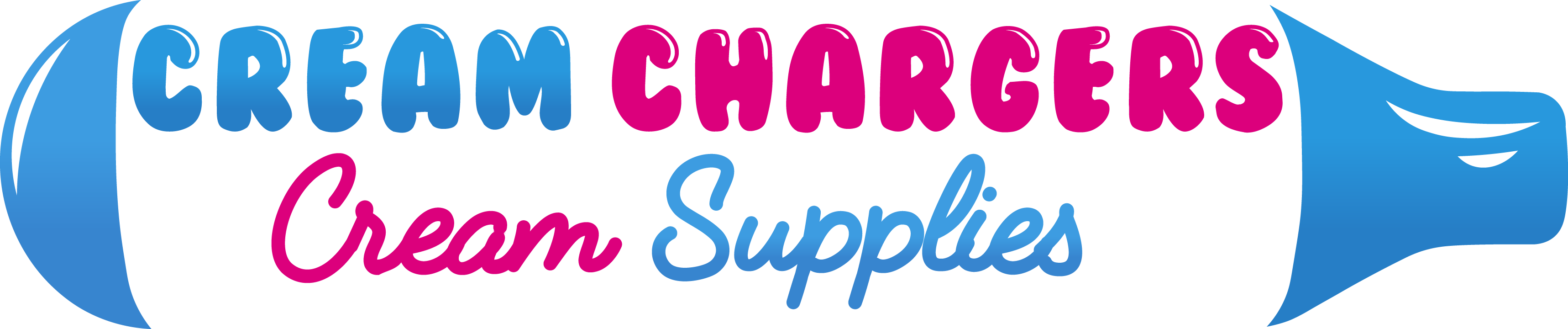 Whippcreamchargers - Cream Chargers Logo Clipart (3435x720), Png Download