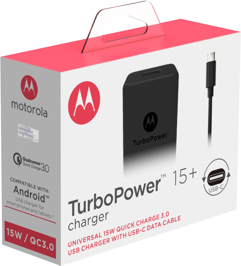 Motorola Turbopower 15 Wall Charger Usb C Data Cable - Carregador Motorola Turbo Power Clipart (1000x1000), Png Download