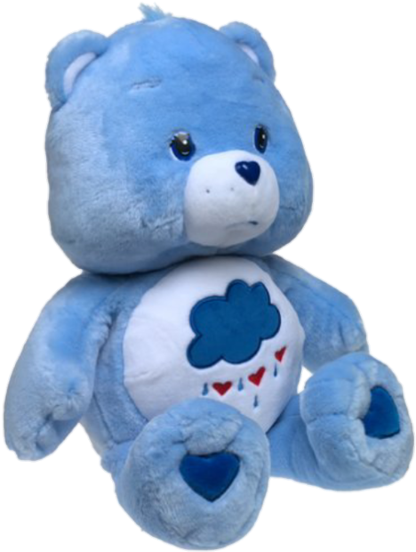 Blue, Doll, And Care Bear Image - Plush Care Bear Grumpy Clipart (500x631), Png Download