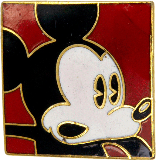 Mickey Mouse Square, Pin - Emblem Clipart (600x600), Png Download