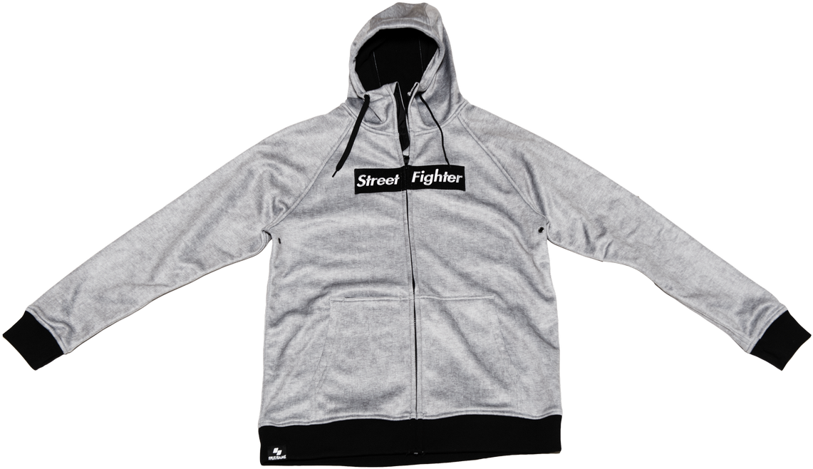 Com/products/street Fighter Box Logo Black Melange - Hoodie Clipart (1200x715), Png Download