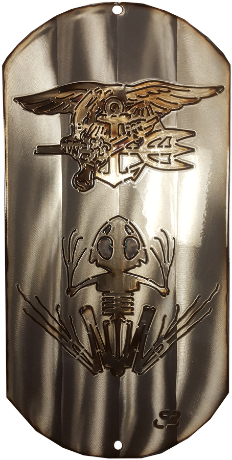 16" Dog Tags Are Handcrafted Out Of 12 Ga Steel - Emblem Clipart (498x917), Png Download