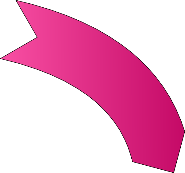 Pink Arrow Clip Art At - Pink Arrow Curved - Png Download (600x563), Png Download