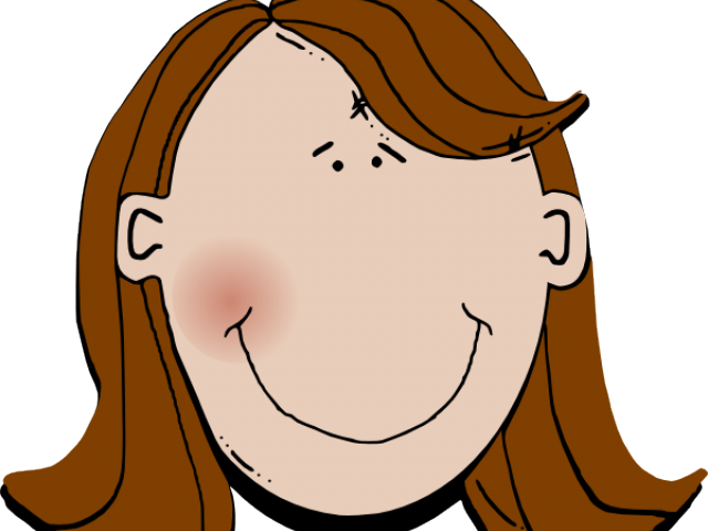 Head Clipart Teacher - Clip Art Woman Face - Png Download (640x480), Png Download