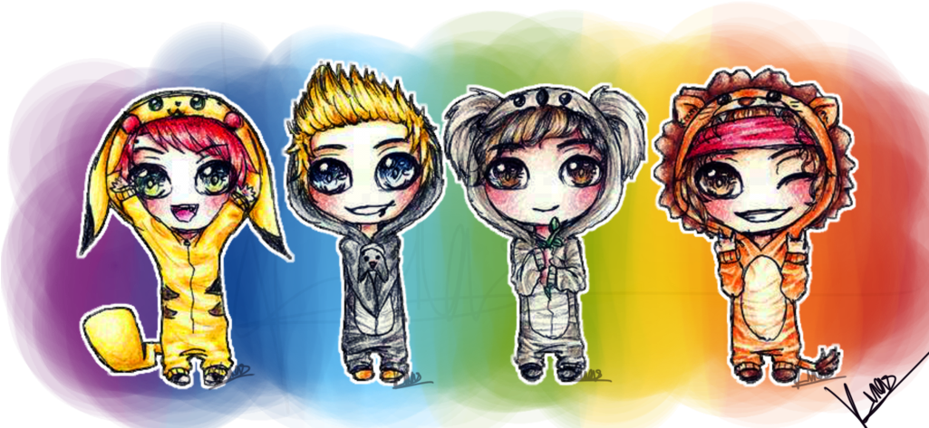 5 Seconds Of Summer Kawaii , Png Download Clipart (1025x473), Png Download