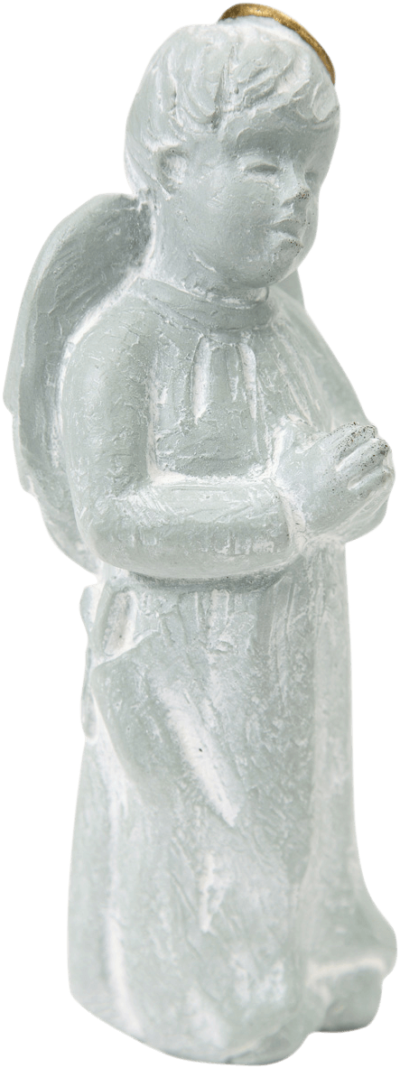 Angel Little Boy - Statue Clipart (456x1200), Png Download